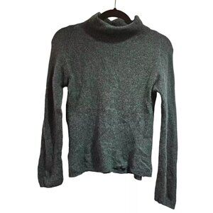Aspen Cashmere Mock-Neck Pullover Sweater Women's Small Green Made in Italy